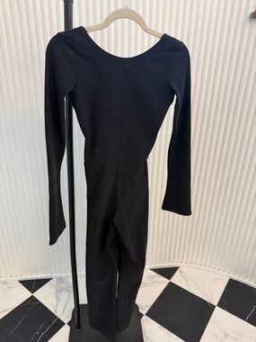 ALO Yoga Black Long-Sleeve Jumpsuit Romper